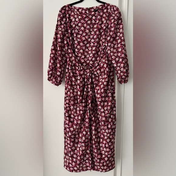Ann Taylor Floral Maxi Dress - Burgundy, Pink and White - Picture 2 of 7